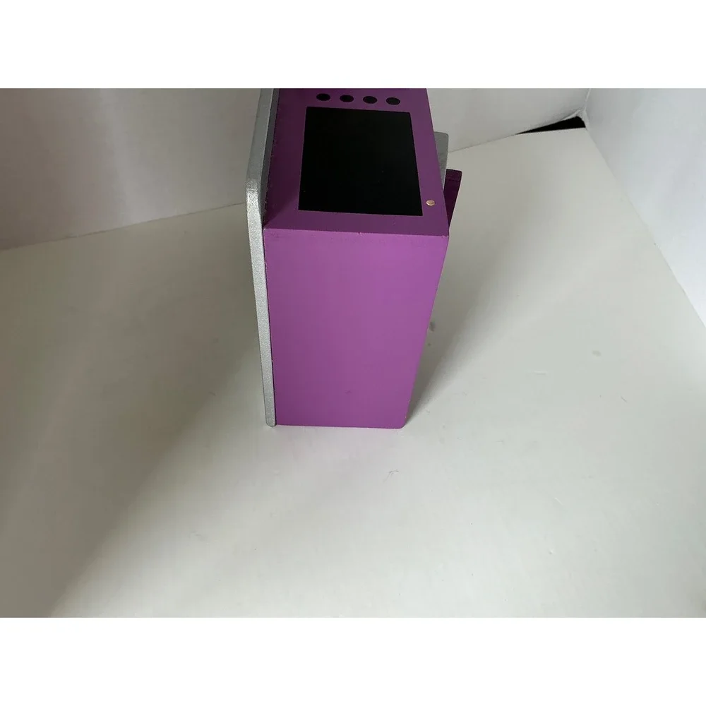 Wooden‎ Dollhouse Kitchen Toy Sink Stove Purple Silver Small Accessory